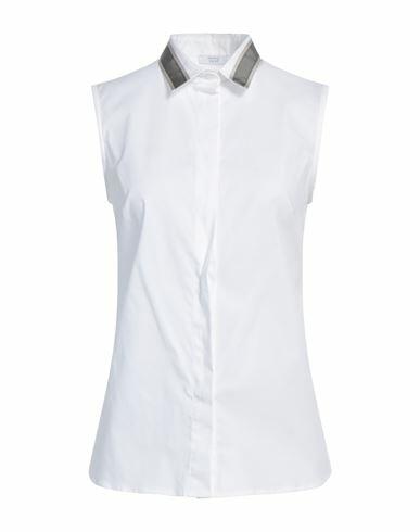 Peserico Easy Woman Shirt White Cotton, Elastane Cover