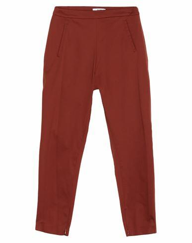 Jijil Woman Pants Rust Cotton, Elastane Cover