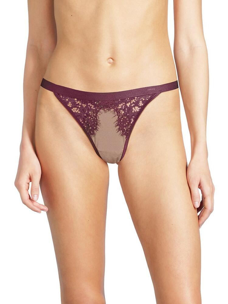 Cosabella Sicilia Lace Thong Briefs - Vino Indigo Cover