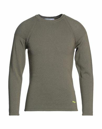 Takeshy Kurosawa Man Sweater Military green Cotton, Acrylic Cover