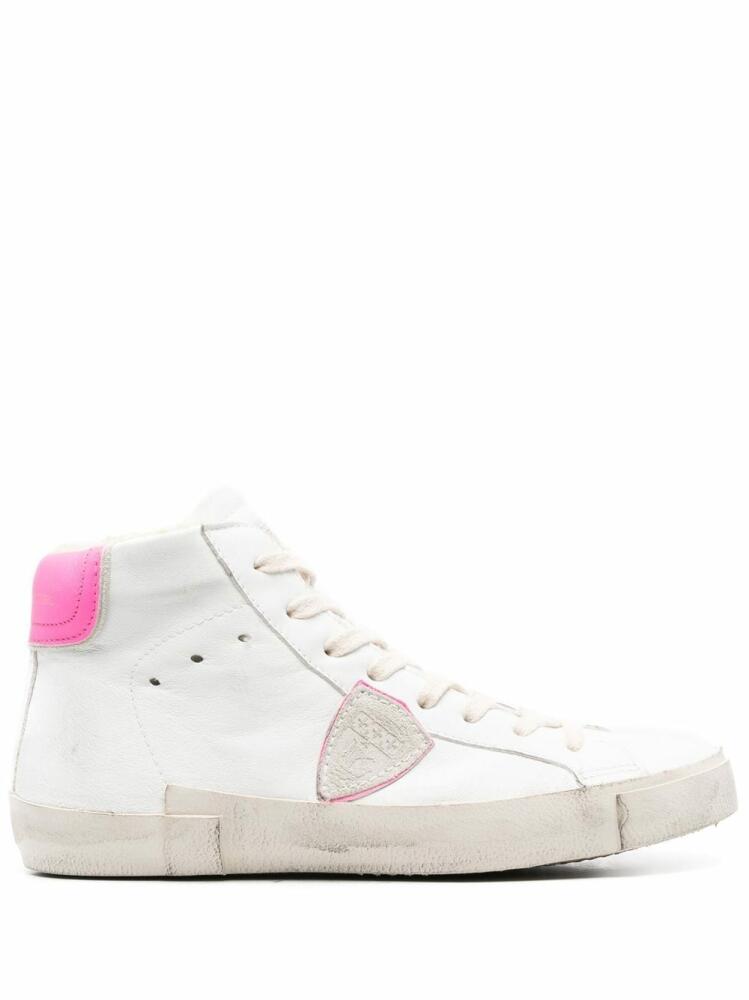 Philippe Model Paris logo-patch high-top sneakers - White Cover