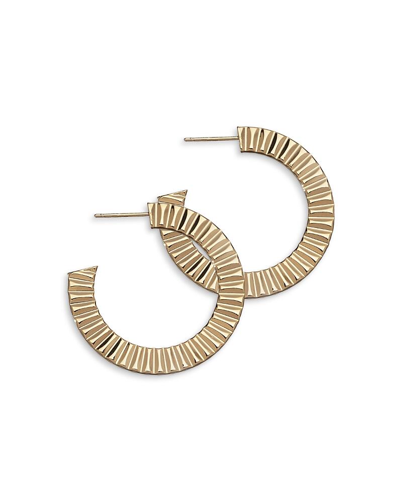 Jennifer Zeuner Hannah Ridged Medium Hoop Earrings Cover