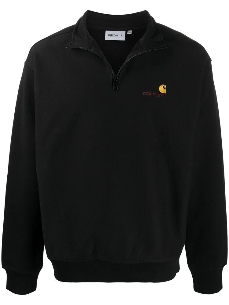 Carhartt WIP short-zip logo sweatshirt - Black Cover