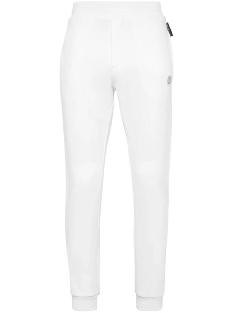 Plein Sport logo-appliqué elasticated-waist track pants - White Cover