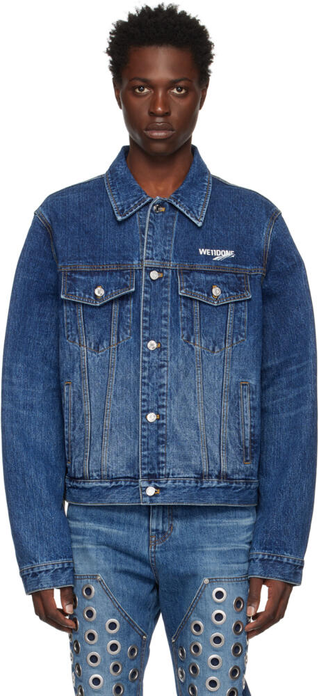 We11done Blue Faded Denim Jacket Cover