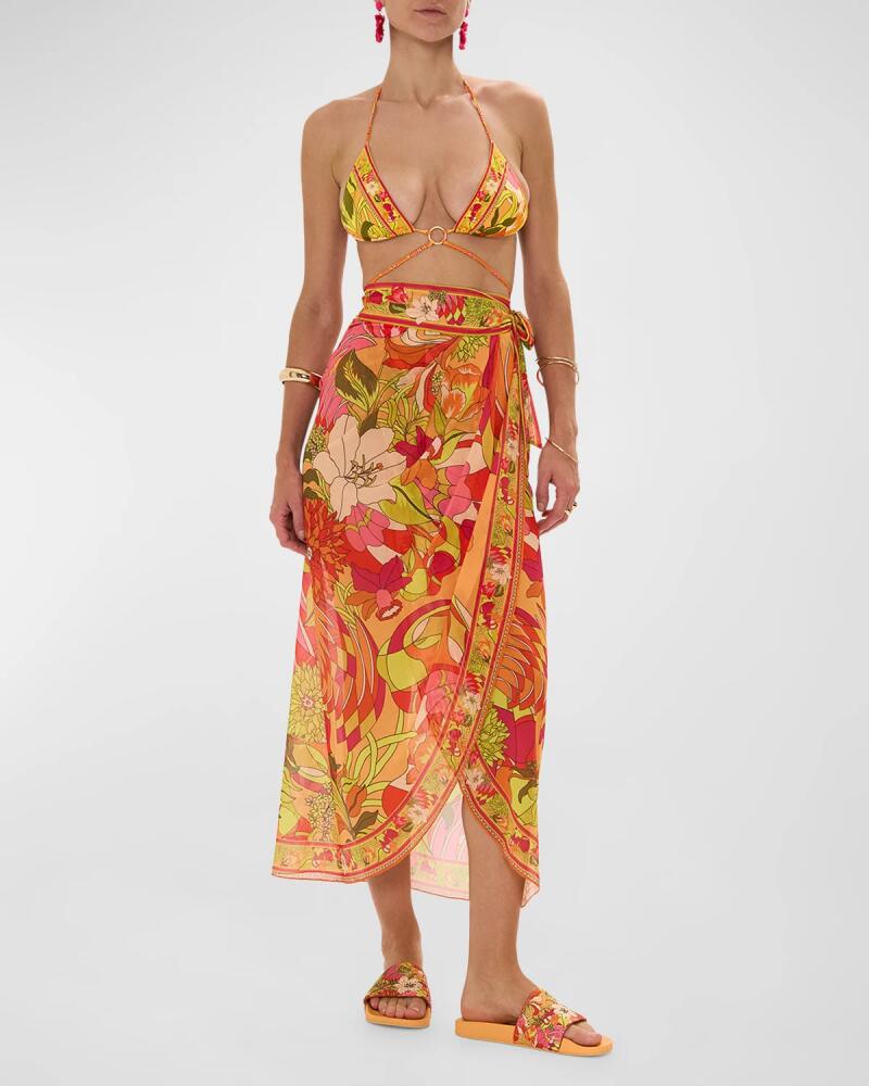 Camilla The Flower Child Society Long Draped Sarong Coverup Cover