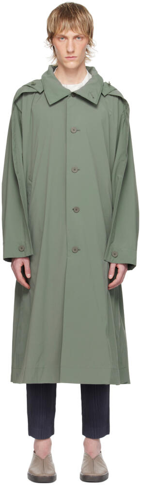 HOMME PLISSÉ ISSEY MIYAKE Khaki Wing Coat Cover