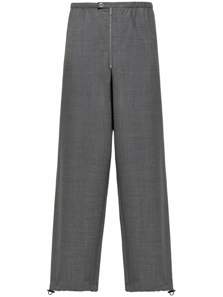 Prada virgin-wool tailored trousers - Grey Cover