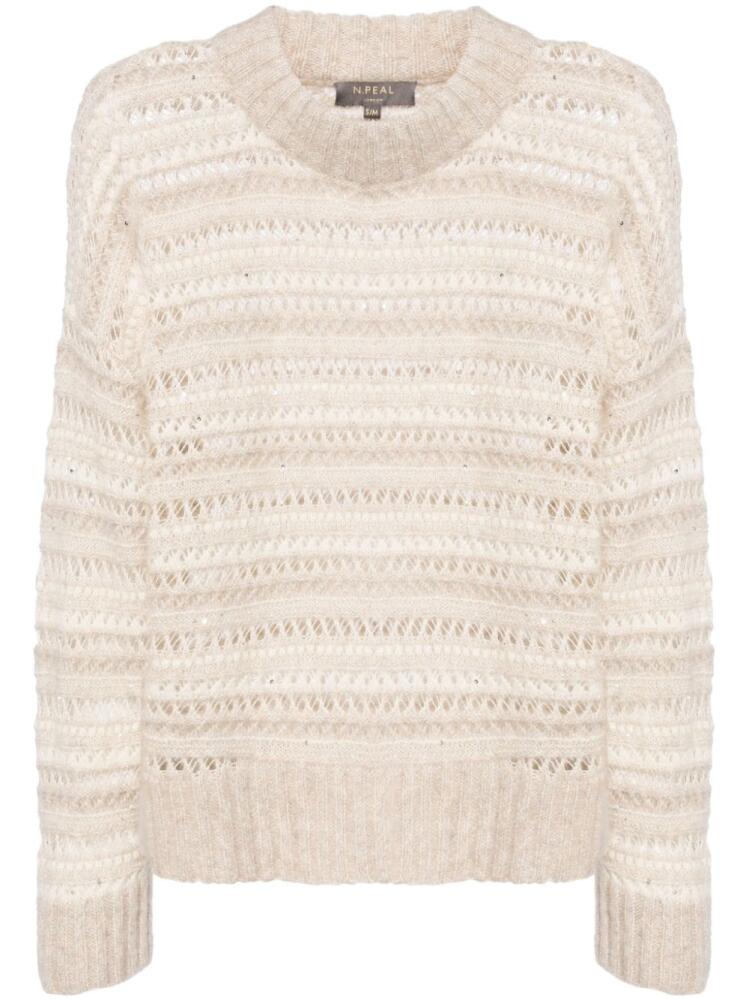 N.Peal open-knit jumper - Neutrals Cover