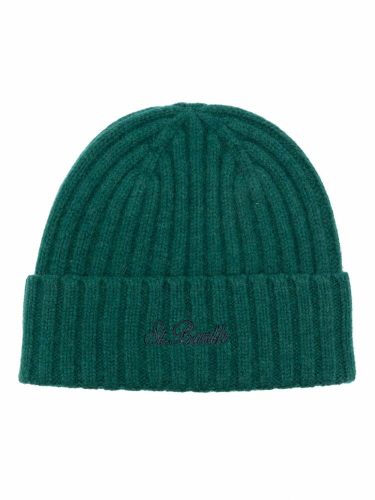 MC2 Saint Barth logo-embroidered ribbed-knit beanie - Green Cover