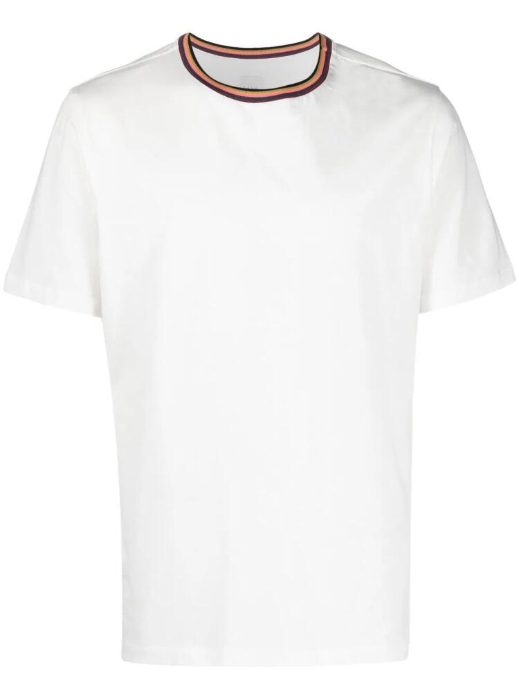 Paul Smith contrast-trim T-shirt - White Cover