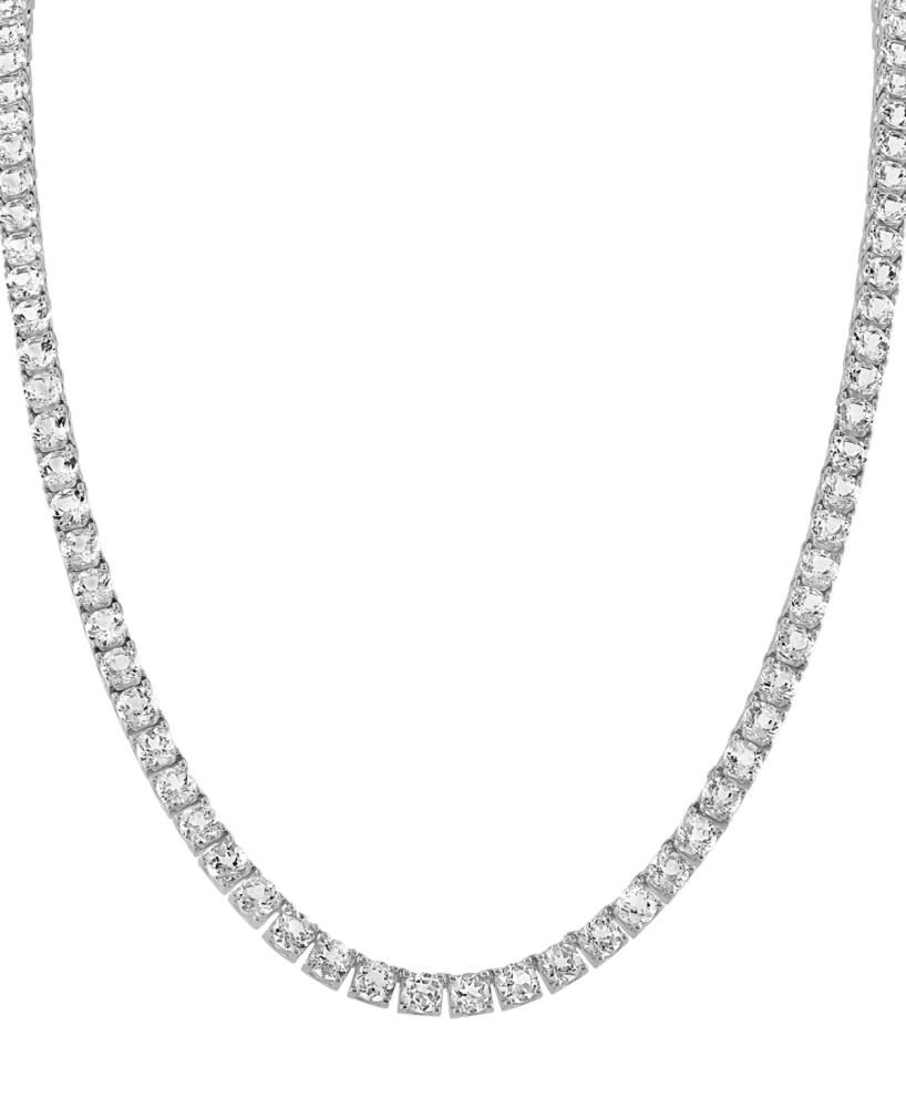 Bulova Men's Icon White Topaz (1/10 ct. t.w.) Tennis 22" Necklace in Sterling Silver - Na Cover