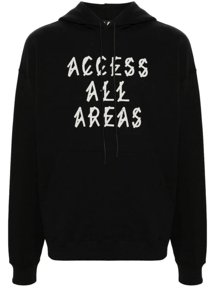 44 LABEL GROUP logo-print cotton hoodie - Black Cover