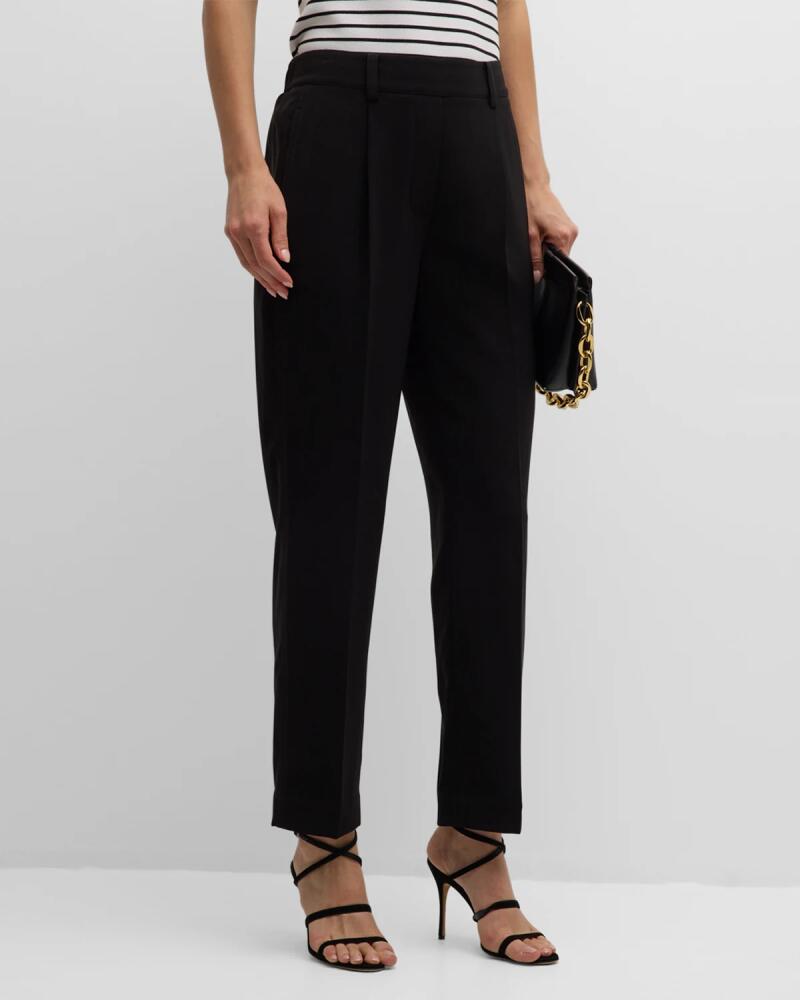 Elie Tahari The Willow Pleated Straight-Leg Ankle Pants Cover