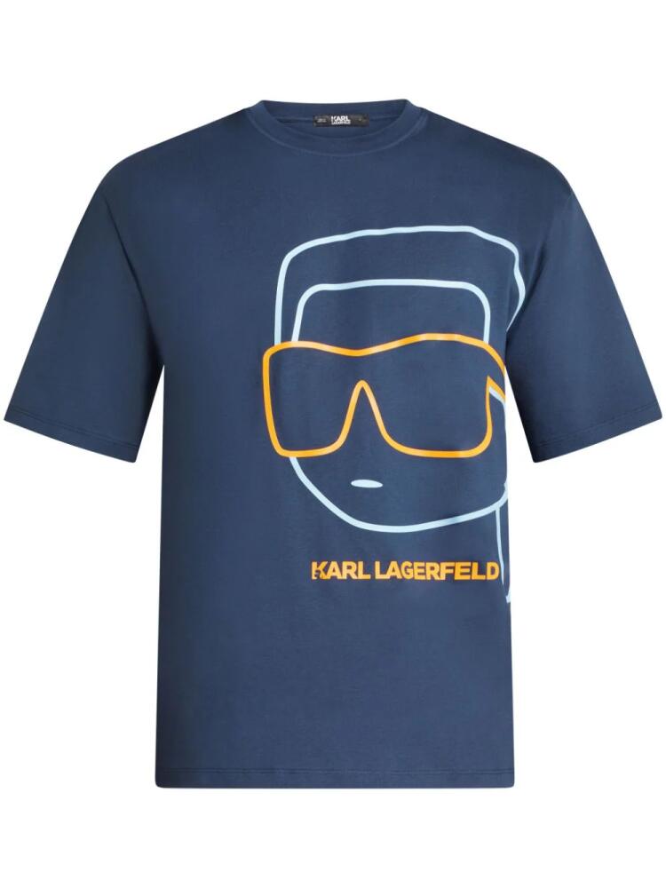 Karl Lagerfeld IKONIK 2.0 cotton T-shirt - Blue Cover