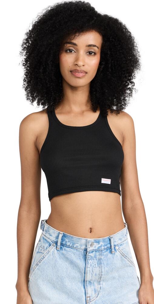 Alexander Wang Womens Cropped Classic Racer Tank Black Cover