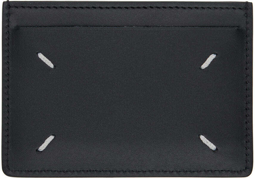 Maison Margiela Black Leather Small Card Holder Cover