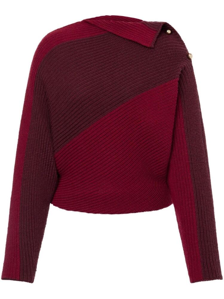 Philosophy Di Lorenzo Serafini high-neck colour-block jumper - Red Cover