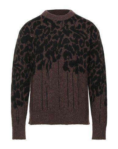 Lucques Man Sweater Dark brown Wool, Polyamide, Acrylic, Silk, Cotton Cover