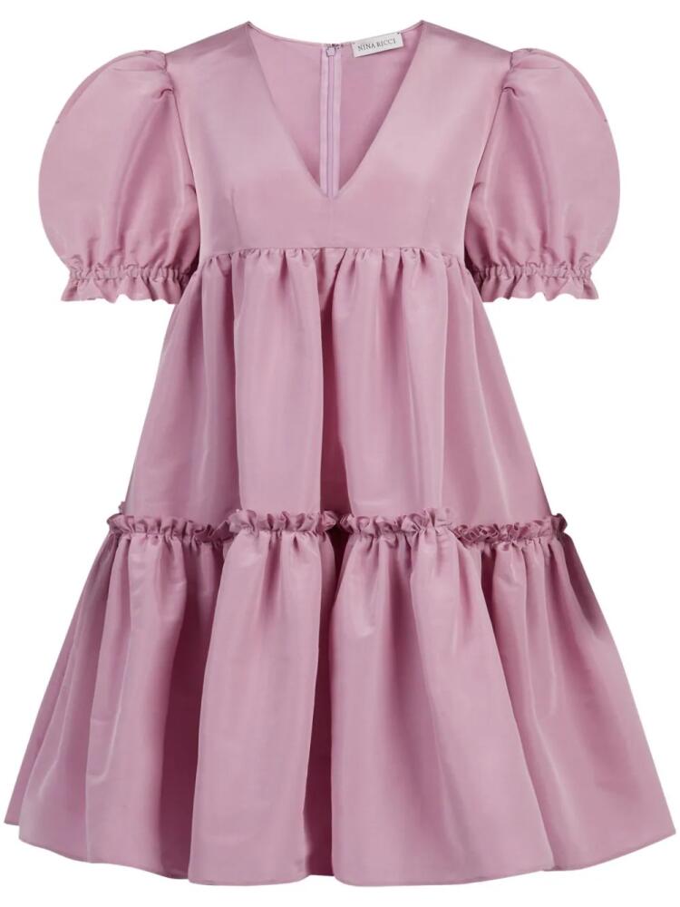 Nina Ricci V-neck short-sleeve dress - Pink Cover