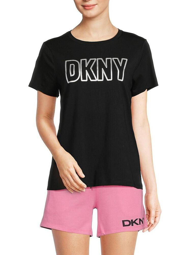 DKNY Women's Logo Tee - Black Cover