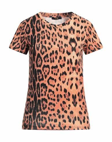 Cavalli Class Woman T-shirt Orange Cotton, Elastane Cover