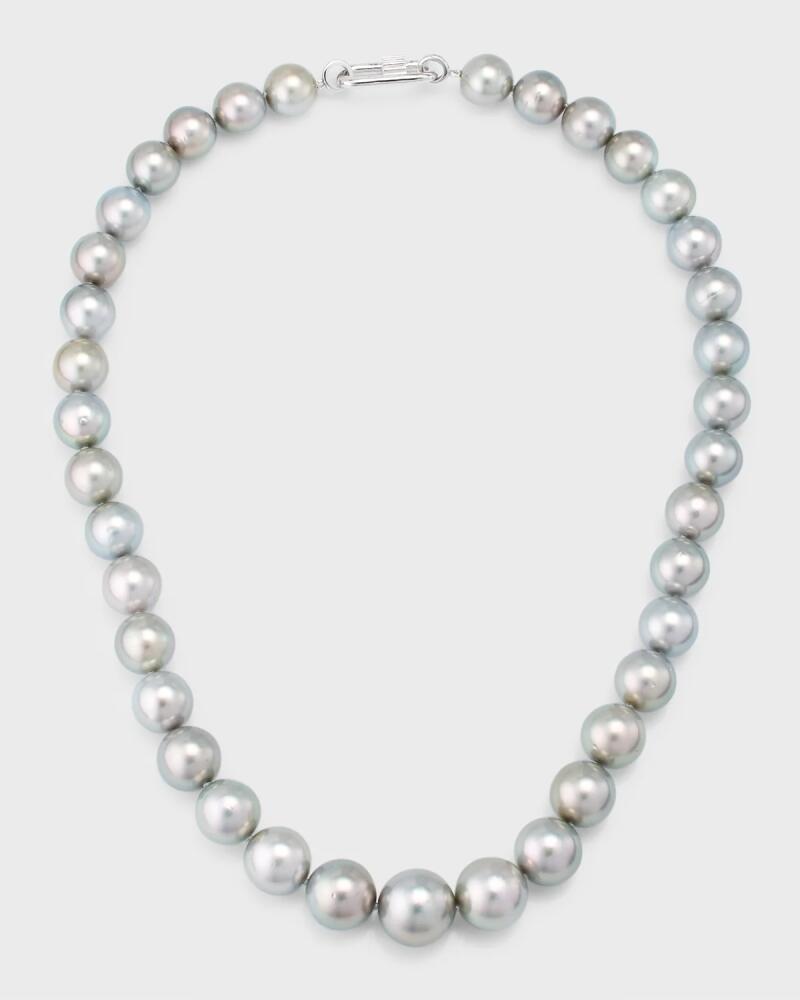 Pearls By Shari 18k White Gold Graduated Tahitian Pearl Necklace Cover