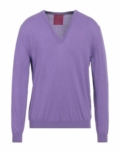 Capsule Knit Man Sweater Purple Cotton Cover