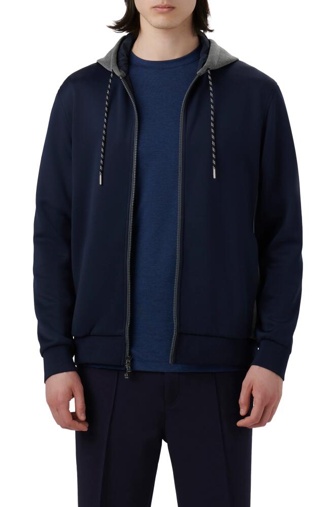 Bugatchi Full Zip Hoodie Jacket in Navy Cover