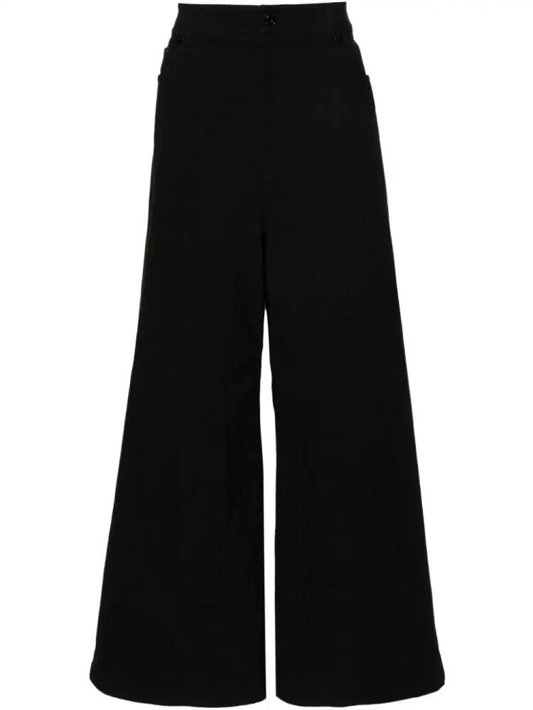 Juun.J waist-straps wide-leg trousers - Black Cover