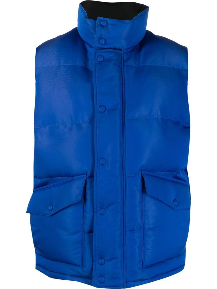 Alexander McQueen logo-print puffer gilet - Blue Cover