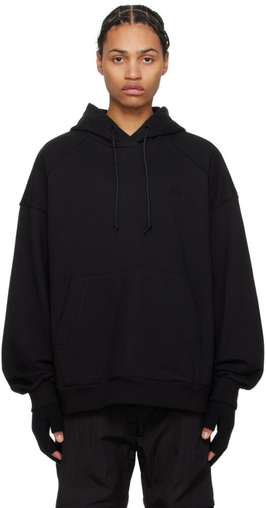 Juun.J Black Graphic Hoodie Cover