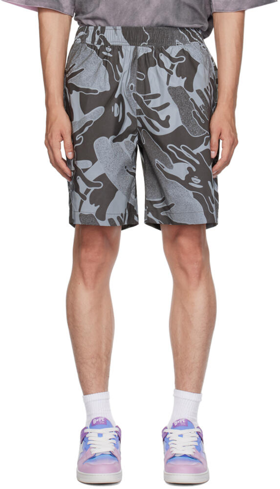 AAPE by A Bathing Ape Grey Printed Shorts Cover