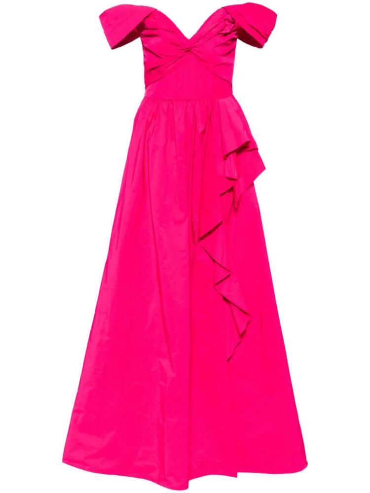 Marchesa Notte Twist taffeta gown - Pink Cover