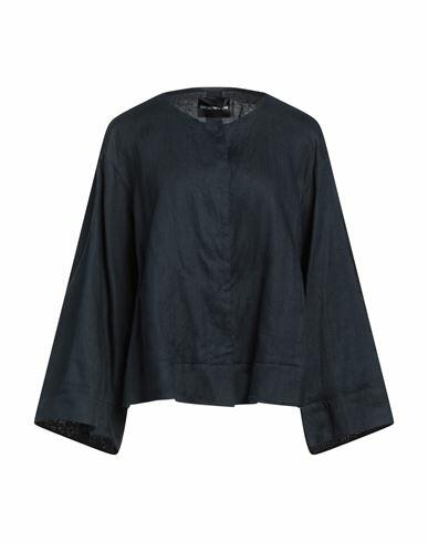 Emporio Armani Woman Blazer Midnight blue Linen Cover