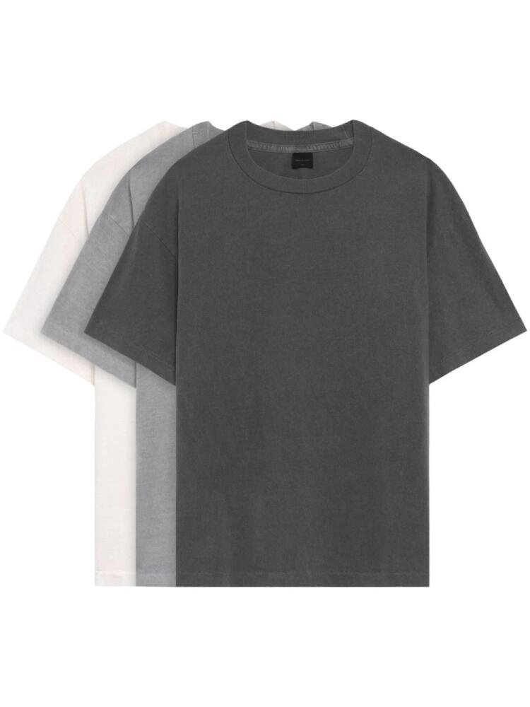 John Elliott Foundation cotton T-shirt (pack of three) - Grey Cover