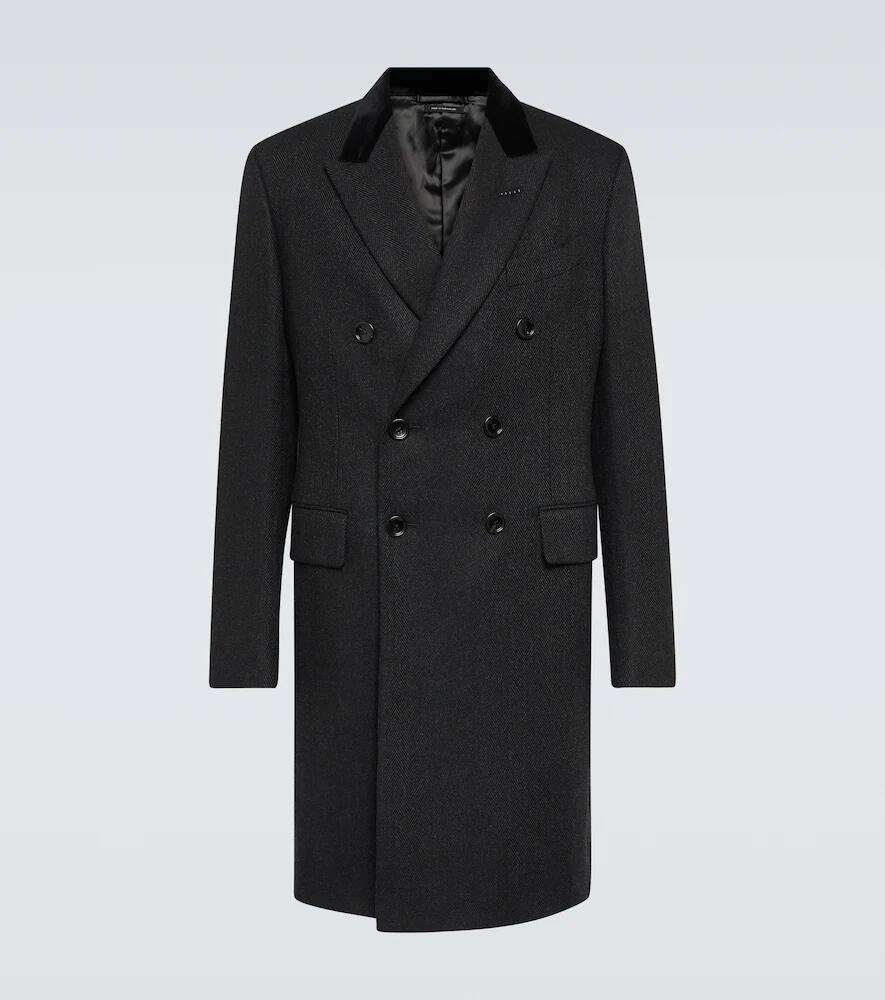 Tom Ford Double-breasted wool and cashmere coat Cover