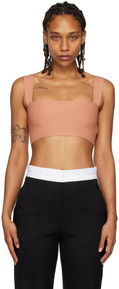 Victoria Beckham Pink Strap Bandeau Tank Top Cover