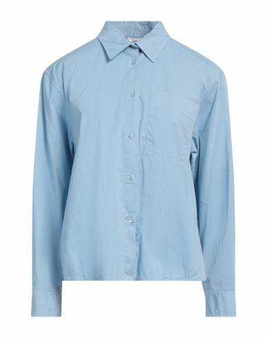 Peserico Easy Woman Shirt Sky blue Cotton, Elastane Cover