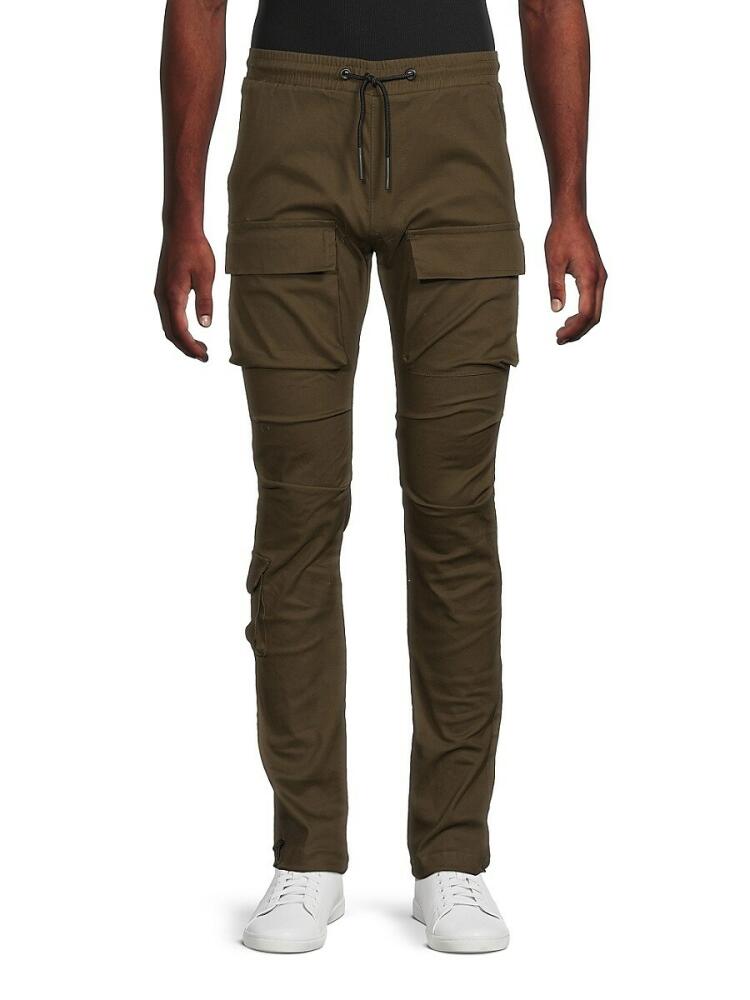 American Stitch Men's All Good Drawstring Cargo Pants - Olive Cover