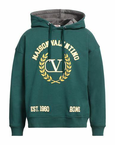 Valentino Garavani Man Sweatshirt Dark green Cotton, Elastane Cover