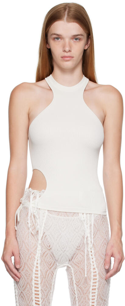 ANDREĀDAMO Off-White Self-Tie Tank Top Cover