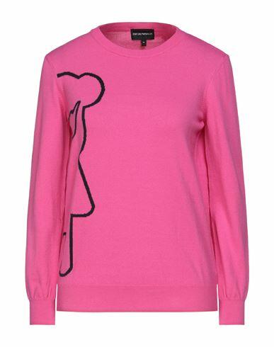 Emporio Armani Woman Sweater Fuchsia Polyamide, Viscose, Cashmere Cover