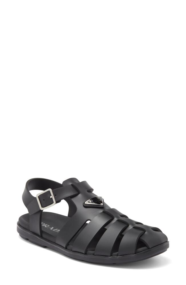 Prada Rubber Fisherman Sandal in Nero Cover