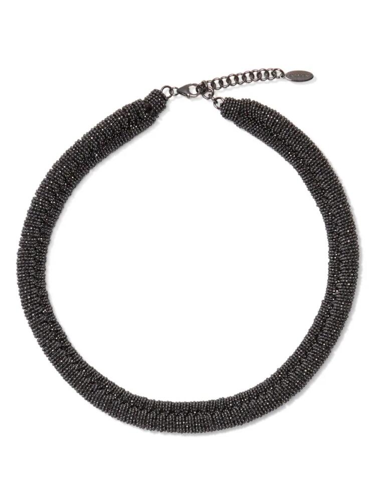 Brunello Cucinelli Precious braided choker - Black Cover