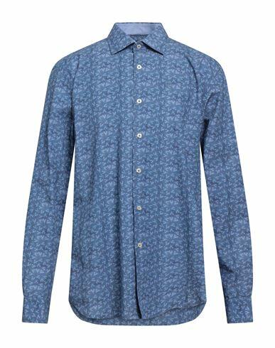 North Sails Man Shirt Slate blue Cotton Cover