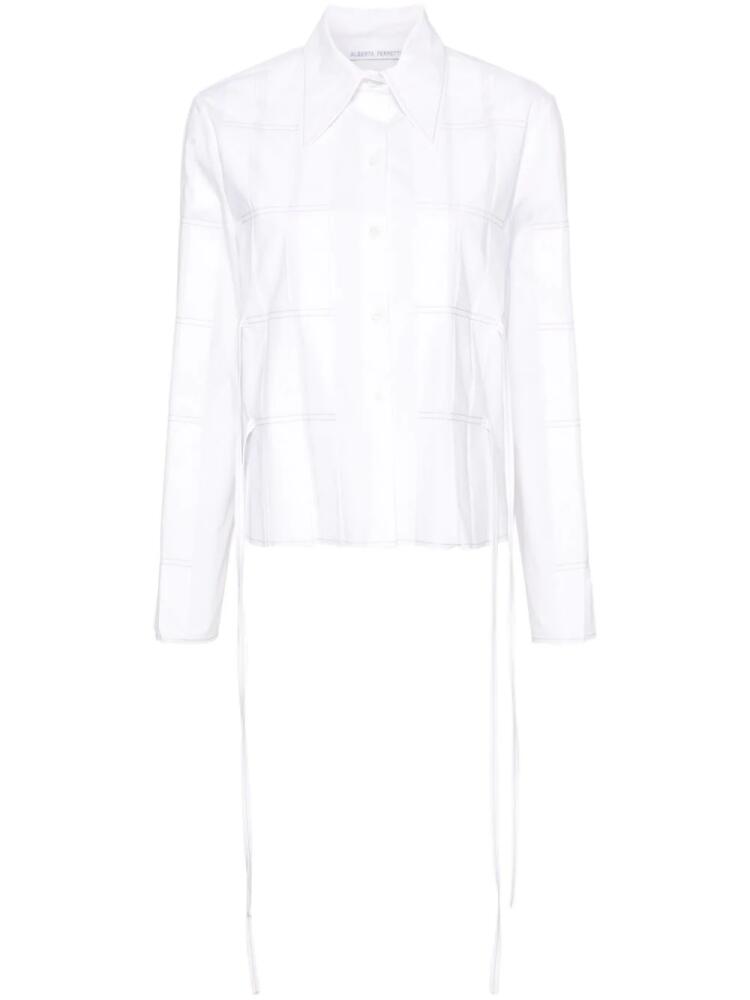 Alberta Ferretti pleat-detail shirt - White Cover