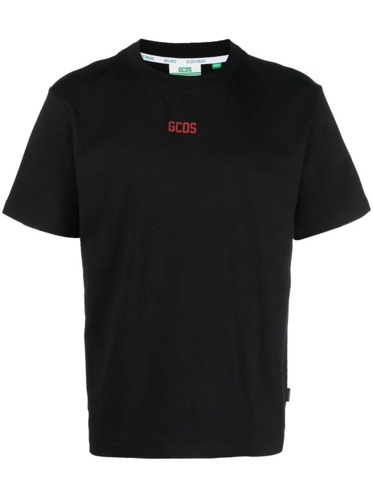 GCDS logo-print crew-neck T-shirt - Black Cover