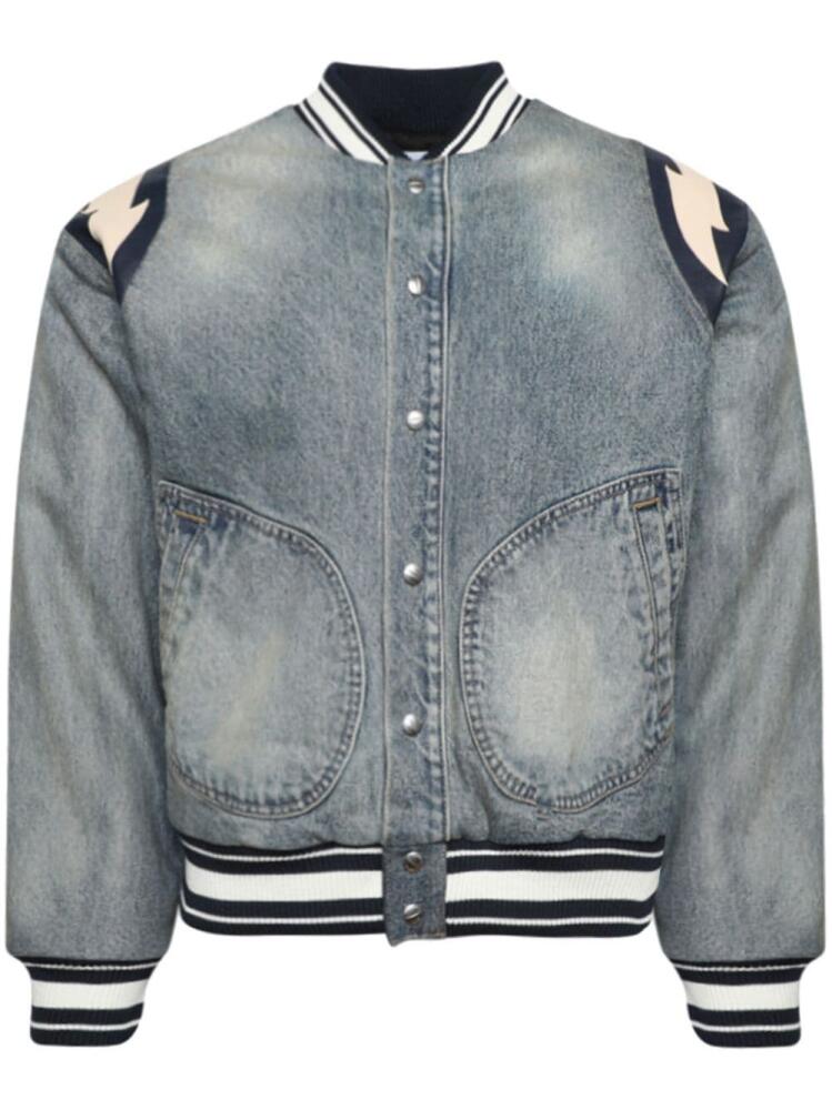 RHUDE Lightening denim bomber jacket - Blue Cover