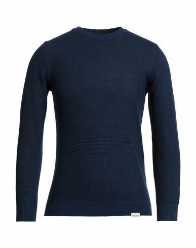 Brooksfield Man Sweater Midnight blue Cotton Cover